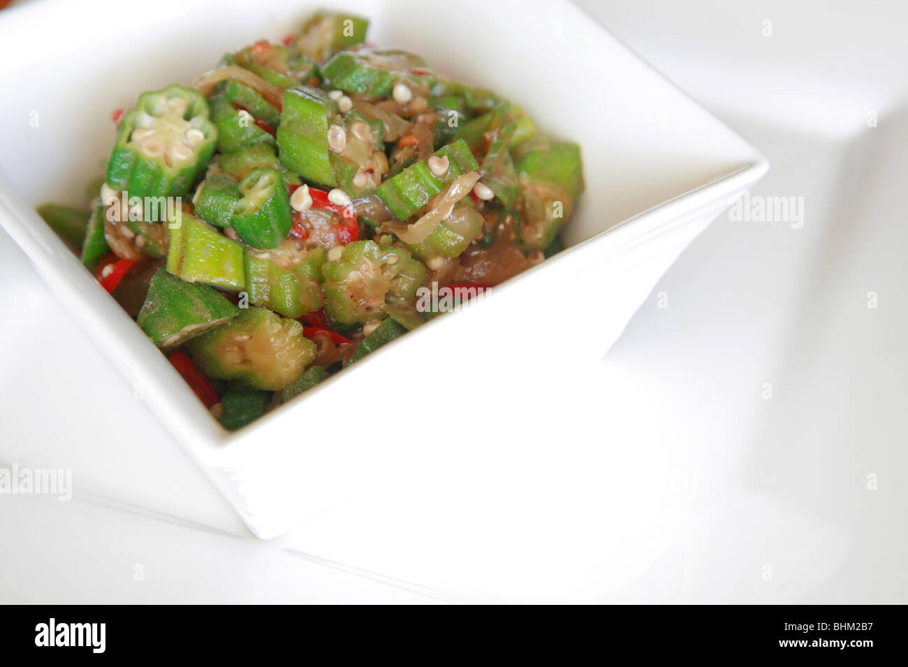 Sambal Chilli With Prawn Paste Stir Fried With Okra A Standard Staple Vegetable Dish Of Malaysia Stock Photo Alamy
