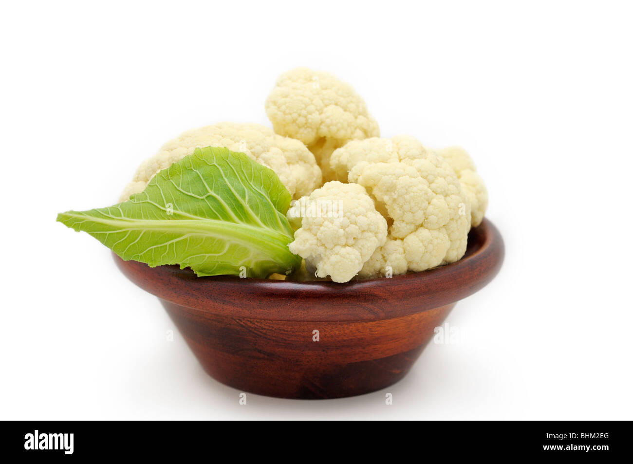 Raw Cauliflower Florets in Bowl Stock Photo Alamy