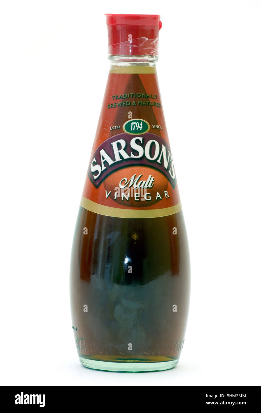 Bottle Of Sarsons Malt Vinegar Stock Photo Alamy