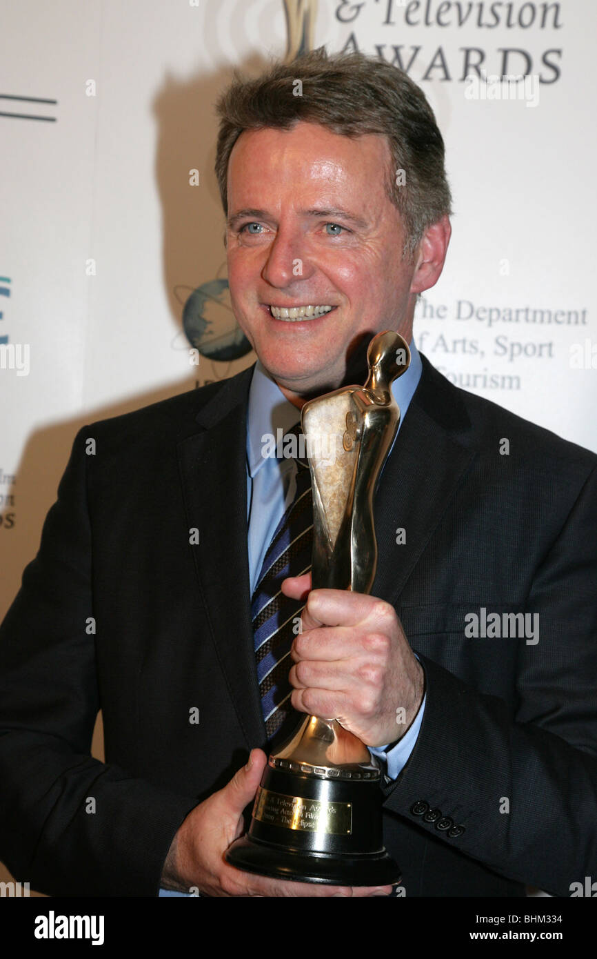 actor Aidan Quinn with his actor in a supporting role film award at The 7th Annual Irish Film And Television Awards Stock Photo