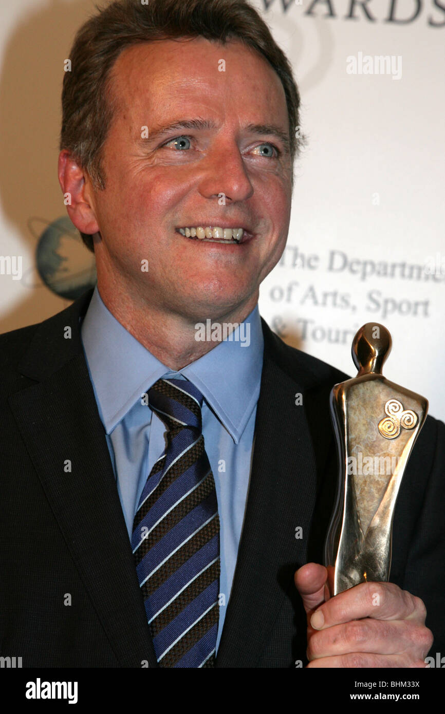 actor Aidan Quinn with his actor in a supporting role film award at The 7th Annual Irish Film And Television Awards Stock Photo