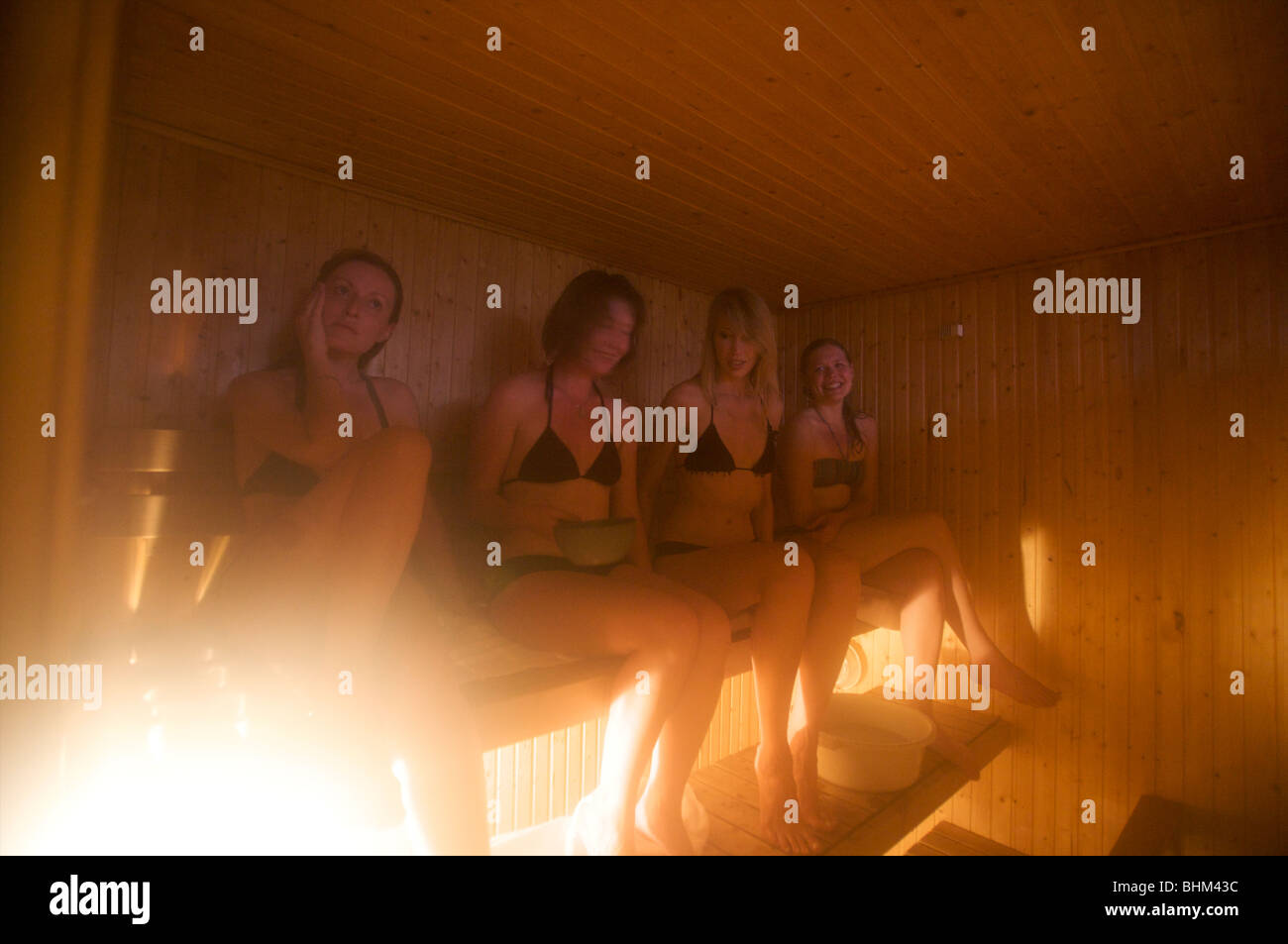 The sauna is the most popular tradition in Finland Stock Photo