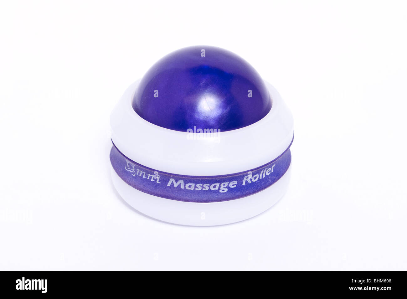 A massage roller for massaging on a white background Stock Photo