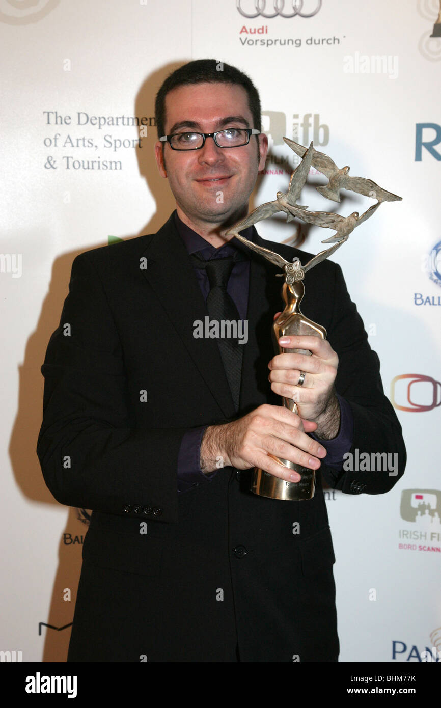 Tomm Moore with his Rising Star Award at The 7th Annual Irish Film And Television Awards Stock Photo