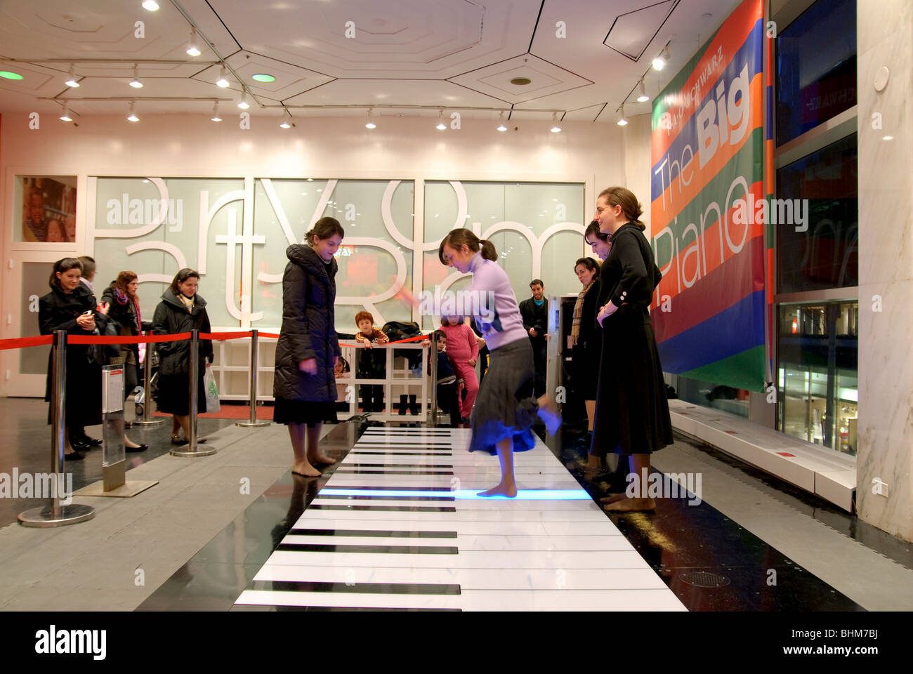The Big Piano at FAO Schwarz, New York City on 5th Avenue Stock Photo