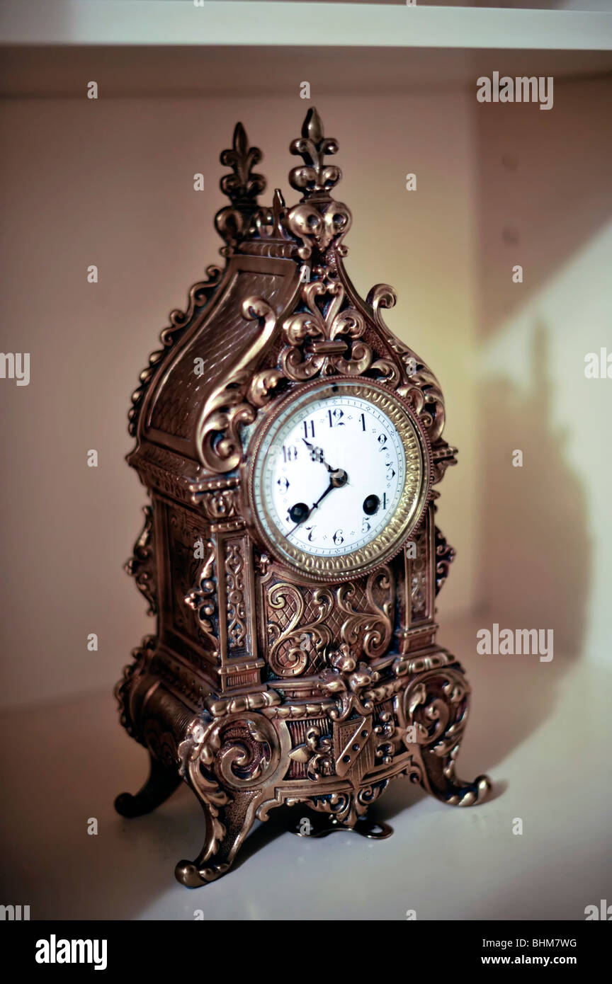 Circa 1880 French Mantel Clock Stock Photo