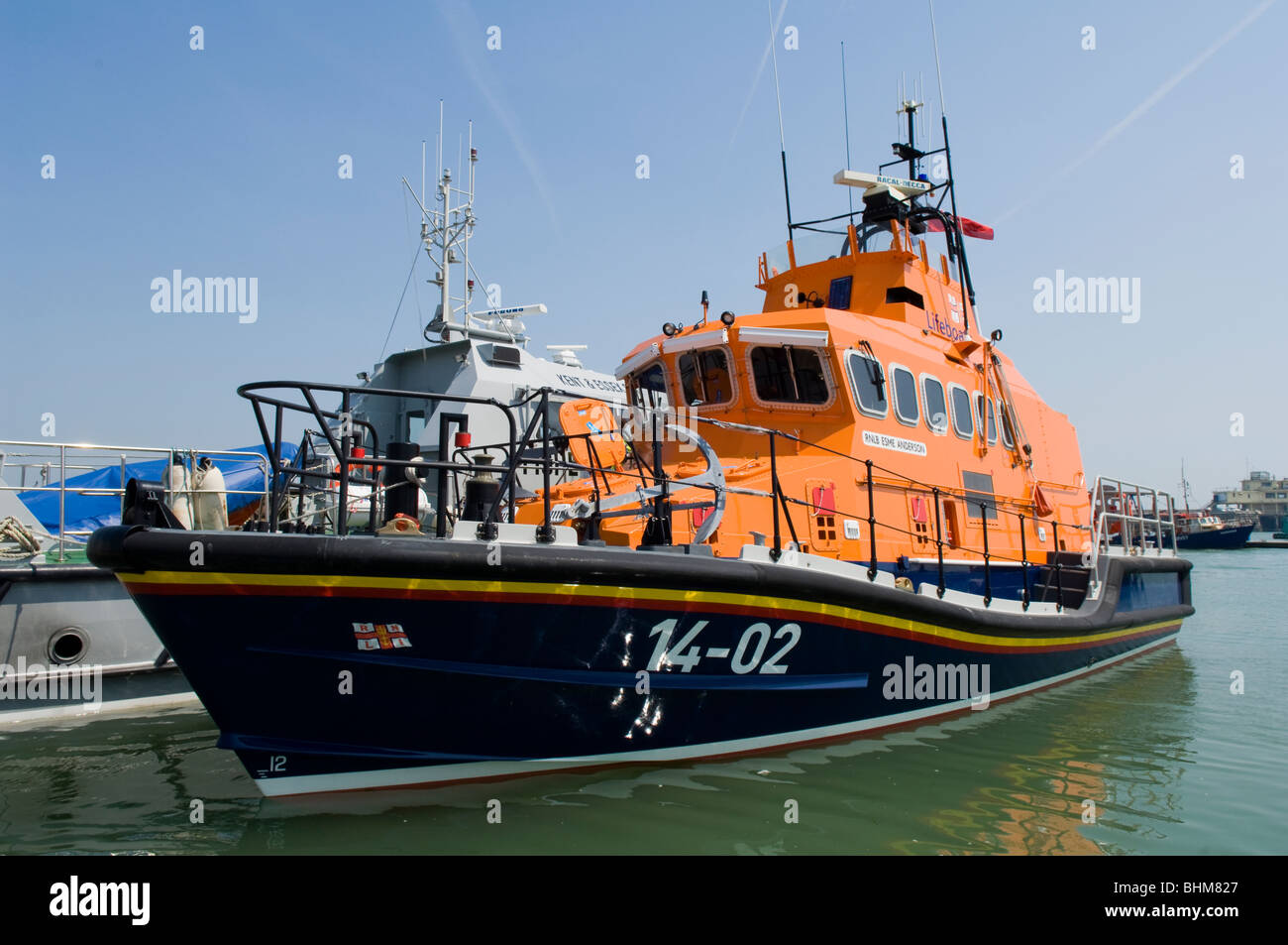 Ramsgate's Trent class lifeboat Esme Anderson 14-02 moored in The Stock ...