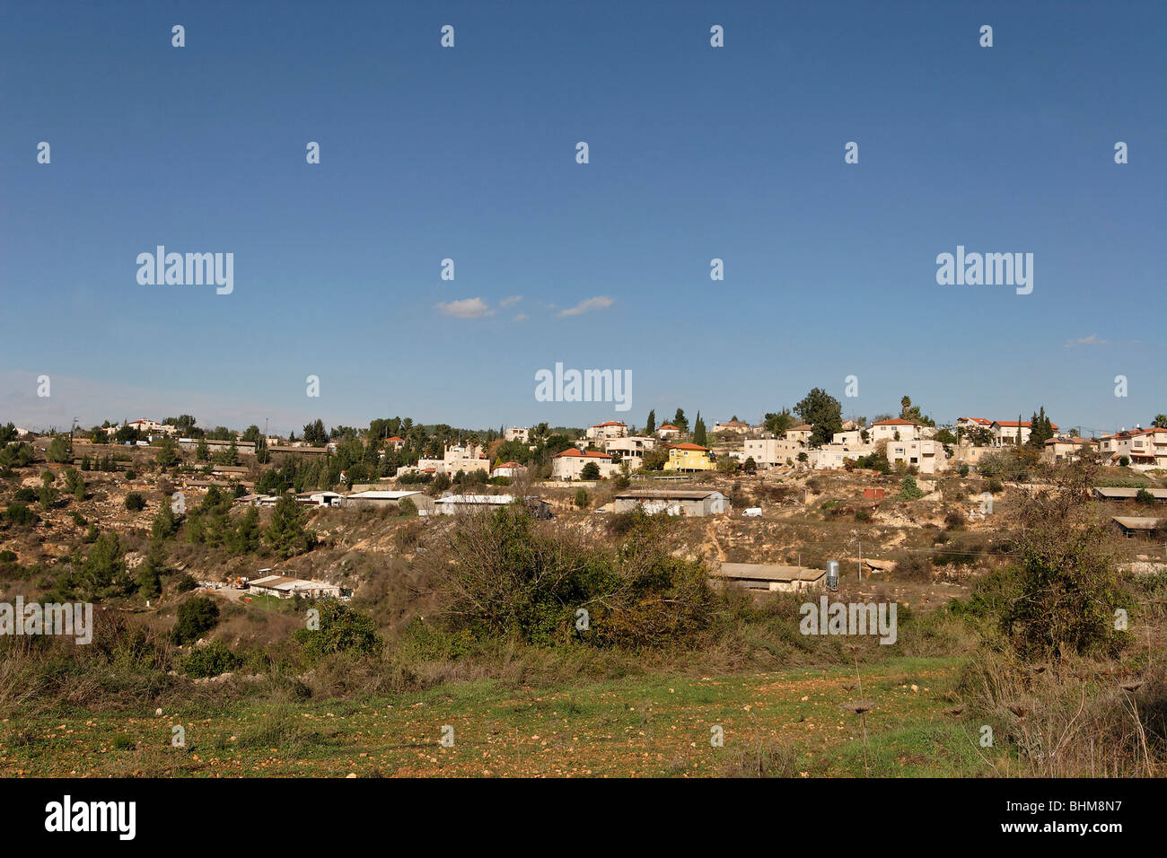 Israel, Jerusalem Mountains. Moshav Even Sapir founded in 1950 Stock Photo