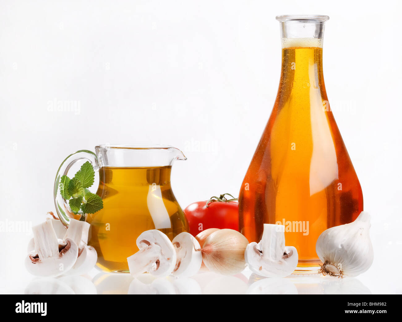 Olive oil and vegetables Stock Photo Alamy