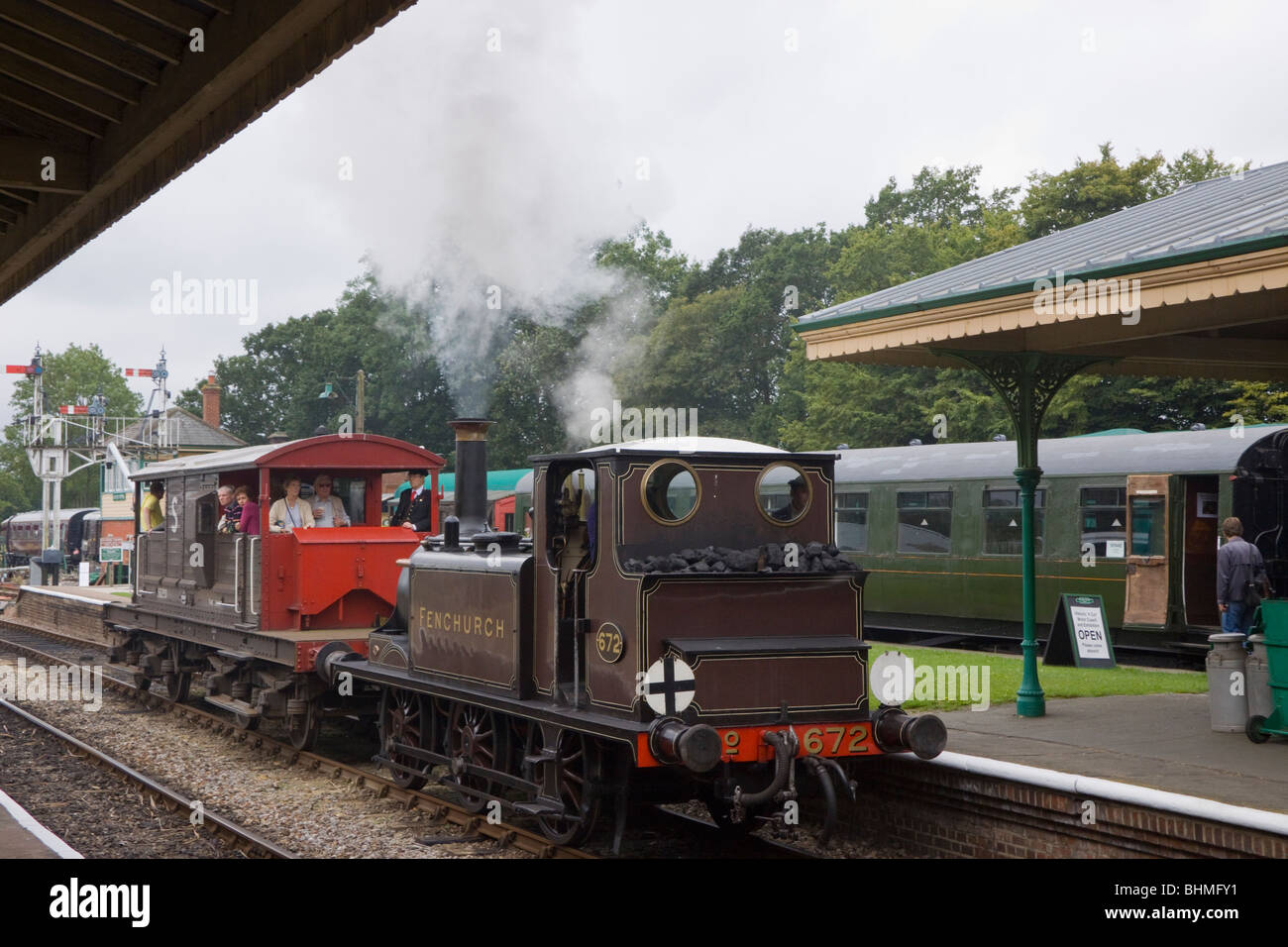 Steam Locomotive Fenchurch No. 672, Bluebell Railway Stock Photo