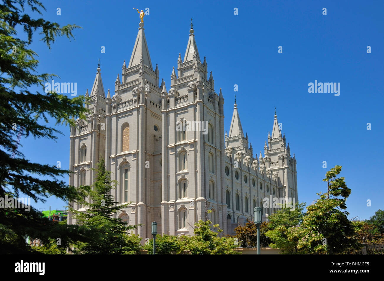 The Mormon Temple founded by Brigham Young at Salt Lake City, Utah