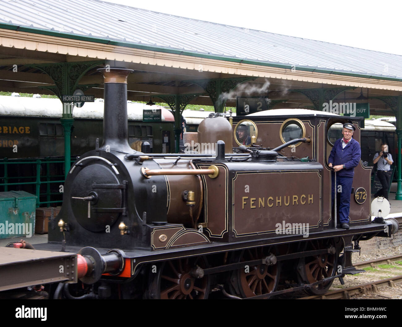 Steam Locomotive Fenchurch, No. 672, Bluebell Railway Stock Photo