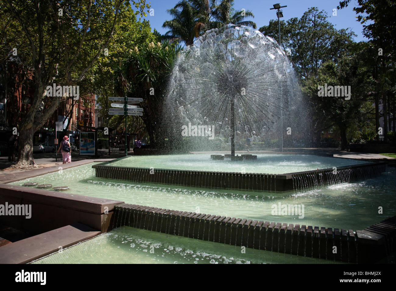 The famous El Alamein memorial fountain on the corner of Macleay Street and Darlinghurst Road, Kings Cross,Sydney Australia Stock Photo