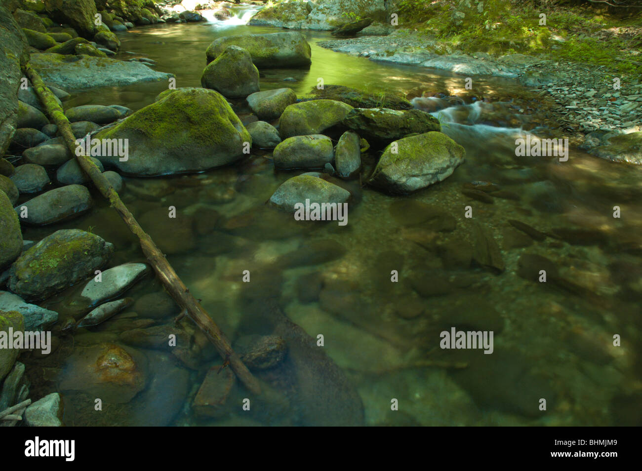 Mountain stream in Great Smoky Mountains National Park, Tennessee Stock Photo