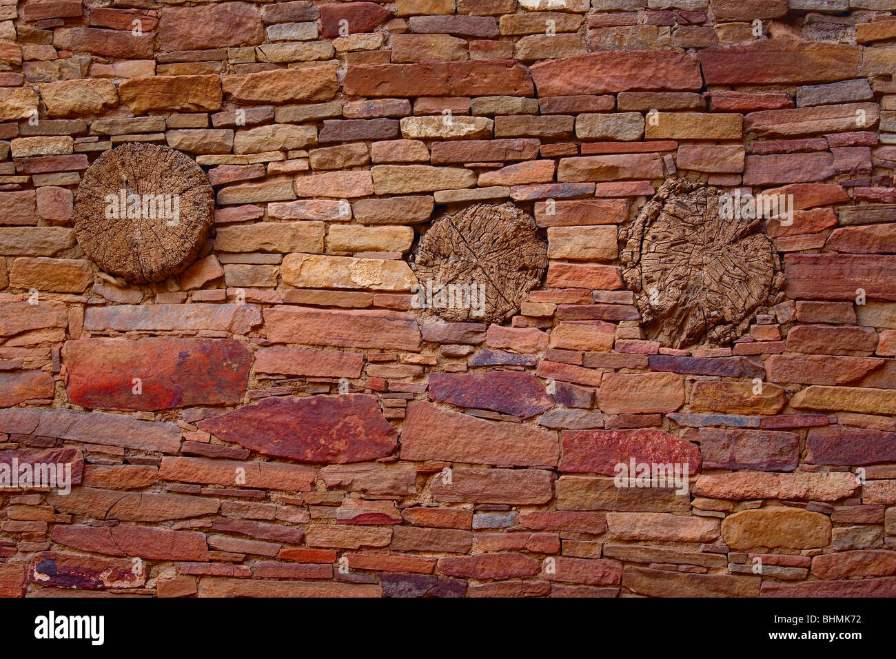 Pueblo Bonito wall Stock Photo