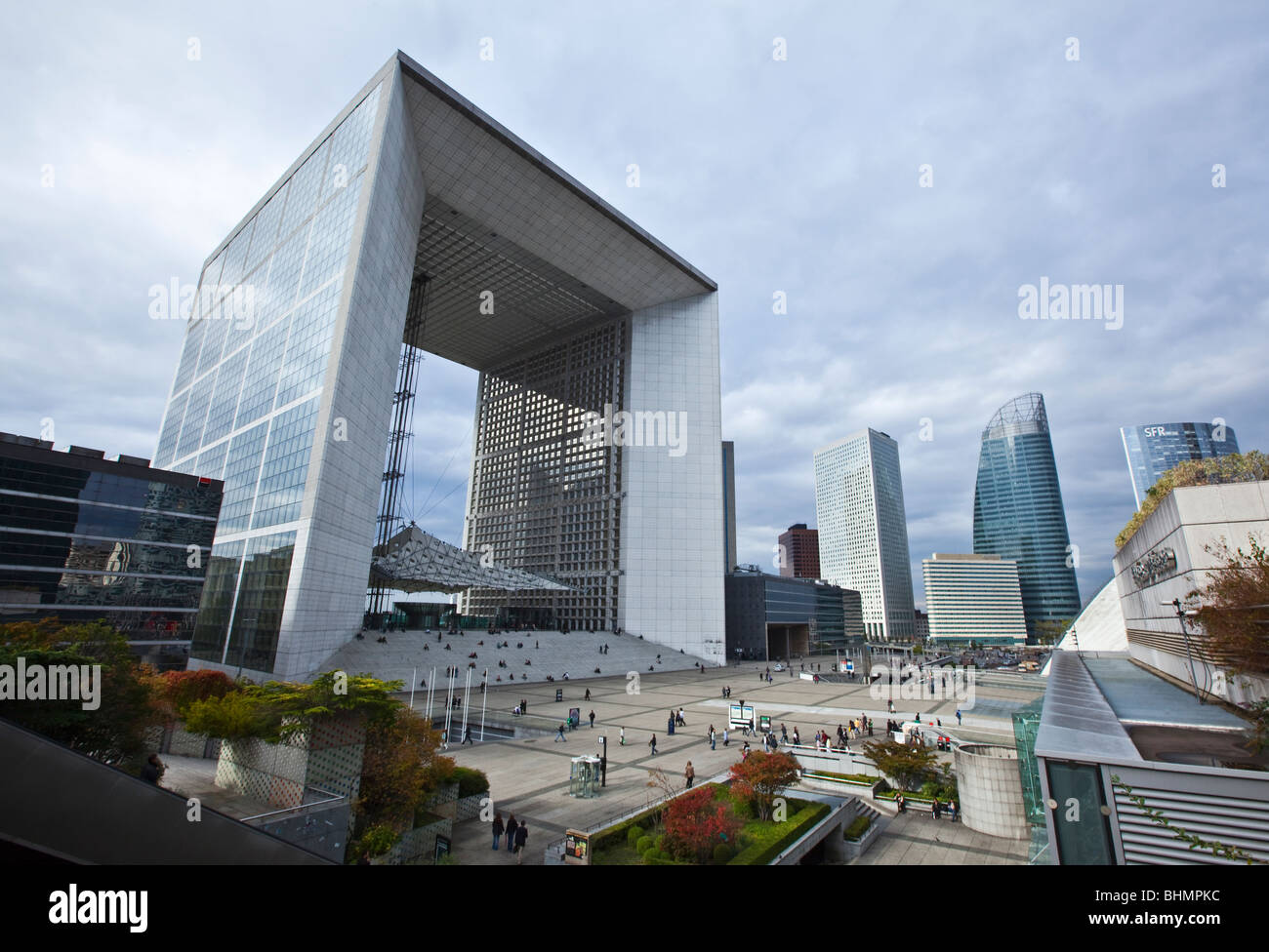 France,Paris, La Defense, the Grand Arc Stock Photo