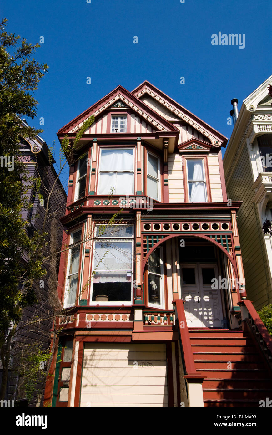 California San Francisco. Victorian house in the HaightAshbury