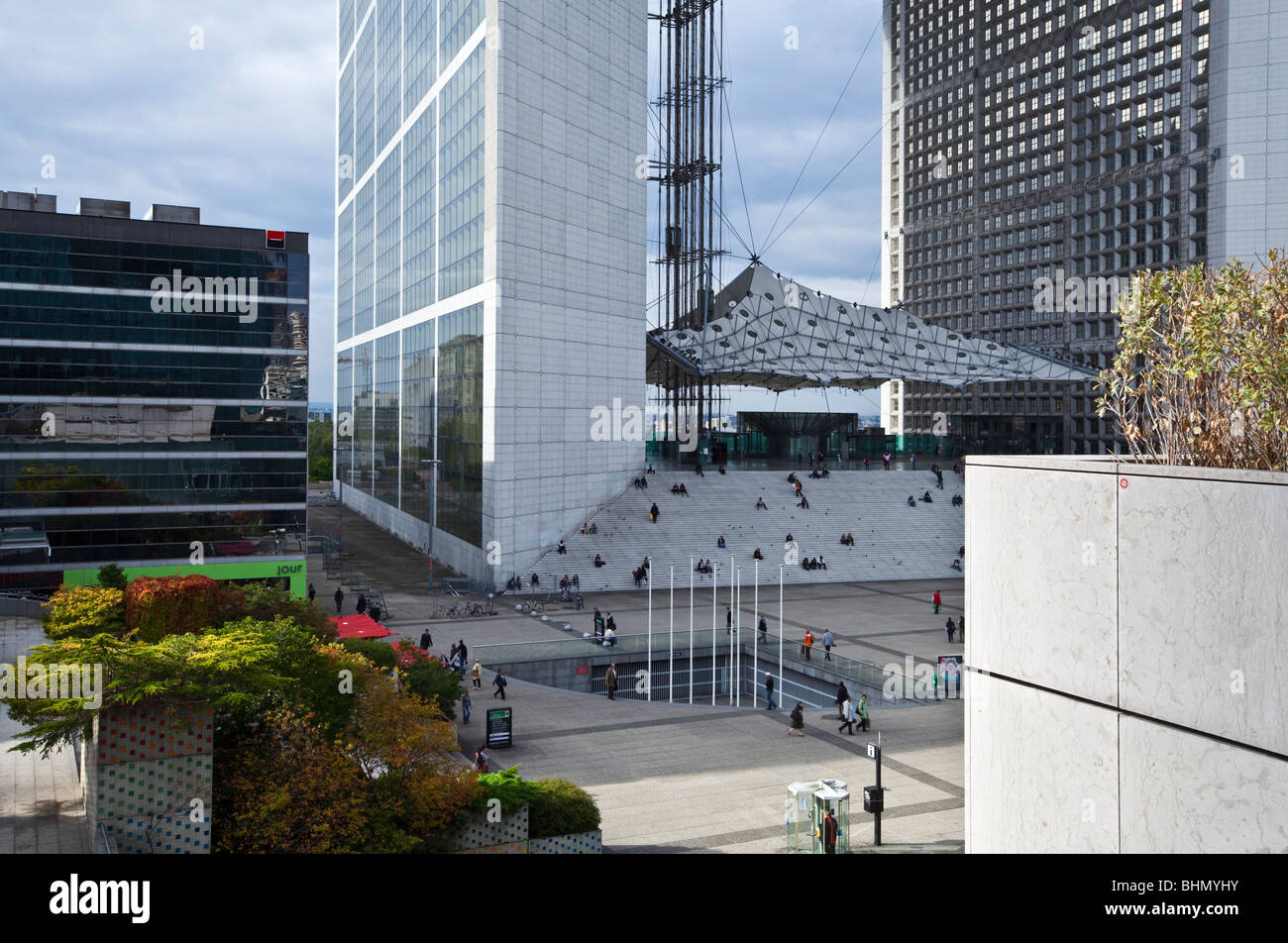 France,Paris, La Defense, the Grand Arc Stock Photo