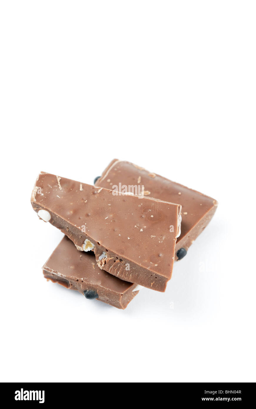 Chocolate with bits of candy inside Stock Photo Alamy