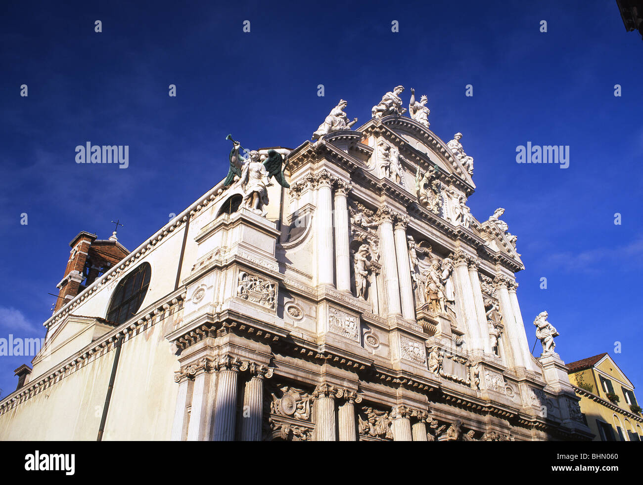 Venice Santa Maria del Giglio - also known as Santa Maria Zobenigo - church facade Venice Veneto Italy Stock Photo