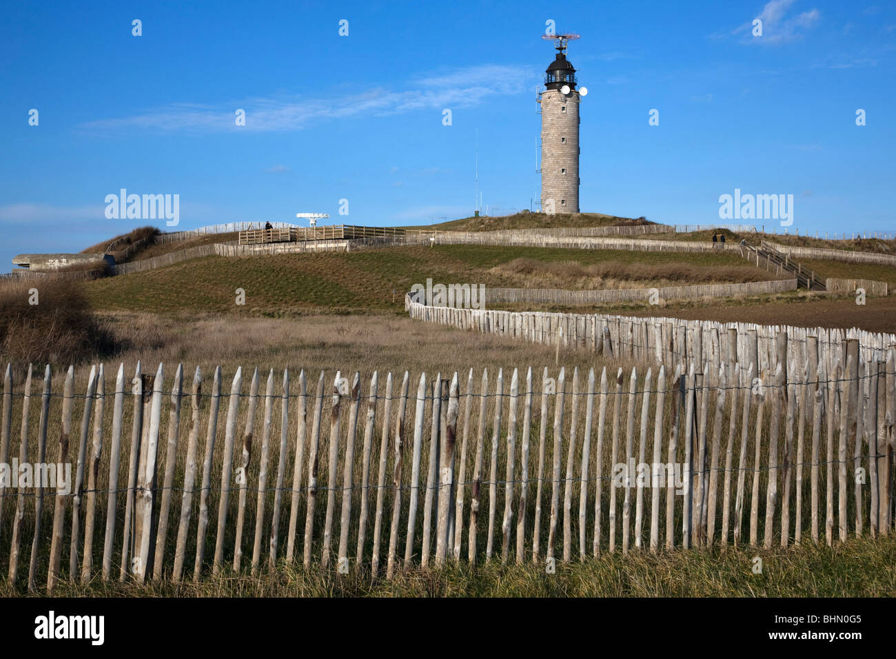 The Cap Gris-Nez Lighthouse, Côte d'Opale, Nord-Pas-de-Calais, France Stock Photo