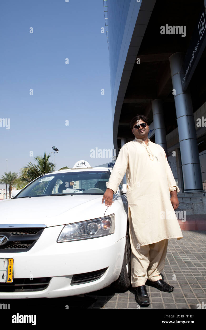 Taxi driver Jeddah Saudi Arabia Arabic car cab Stock Photo Alamy