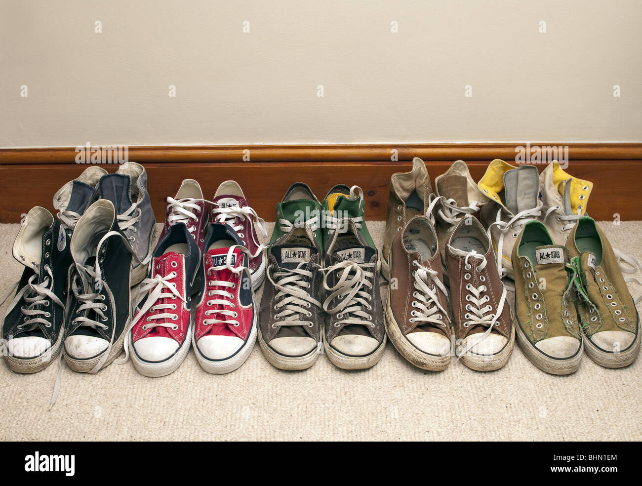 Converse All Star trainers collection Stock Photo - Alamy