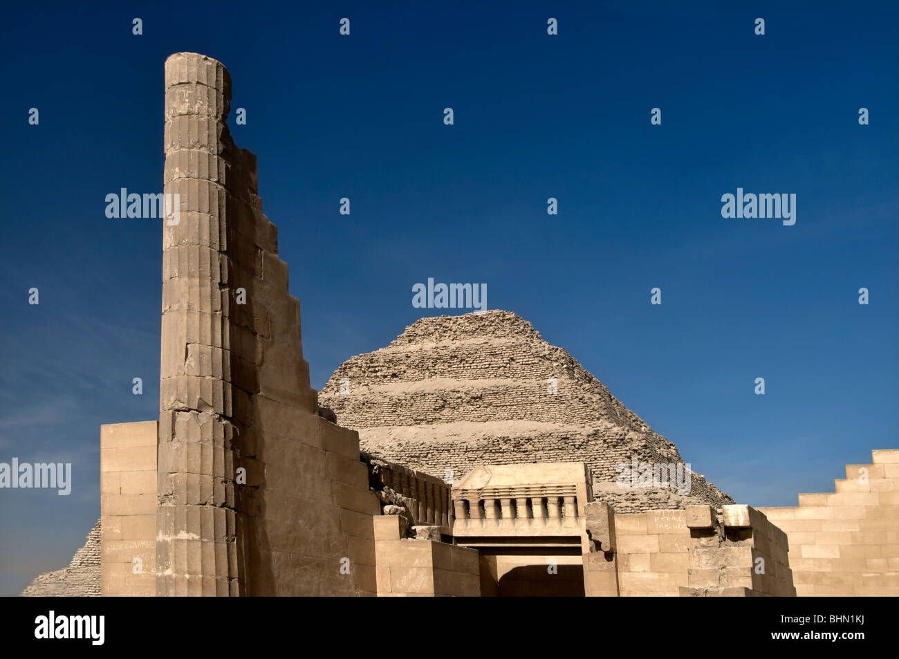 The Step Pyramid of Zoser in Saqqara , Egypt Stock Photo