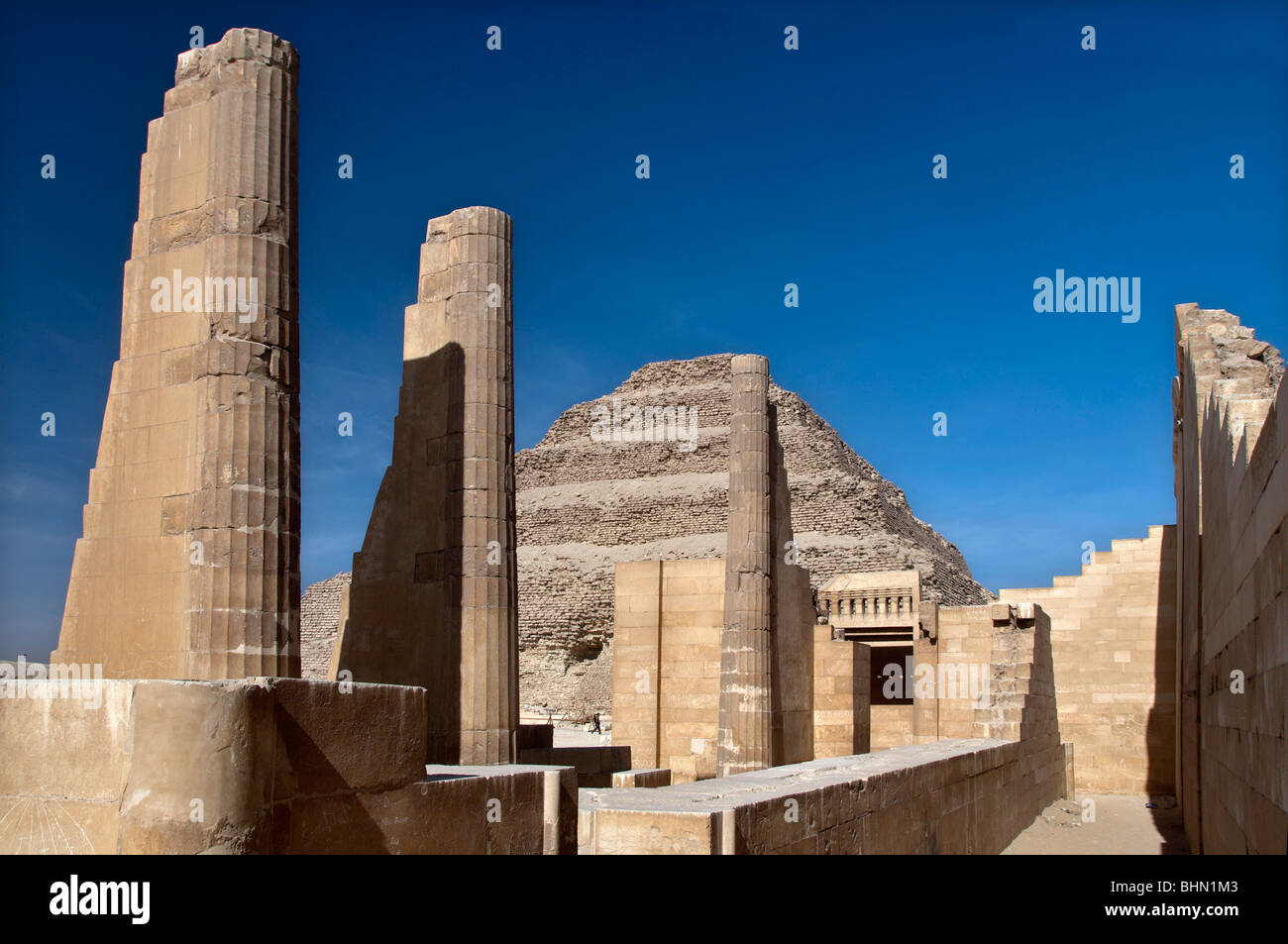 The Step Pyramid of Zoser in Saqqara , Egypt Stock Photo