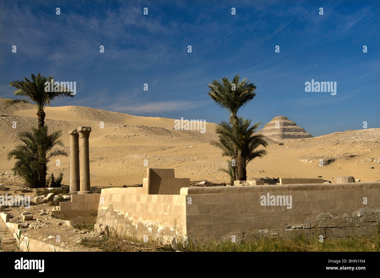 The Step Pyramid of Zoser in Saqqara , Egypt Stock Photo