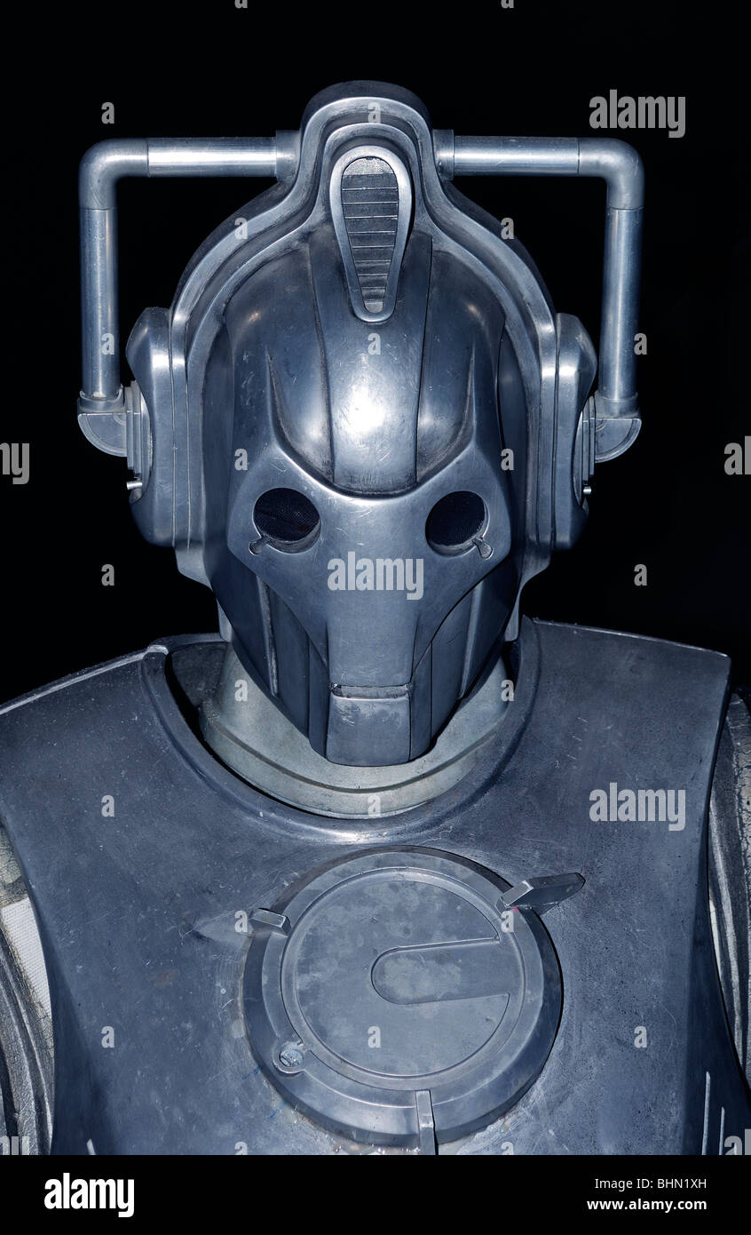 a cyberman in a Dr.Who exhibition at Lands End, Cornwall, UK Stock Photo