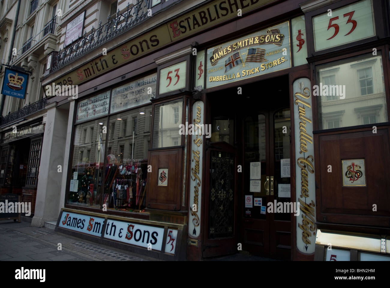 James Smith and Sons Umbrella Shop New Oxford Street London UK Stock
