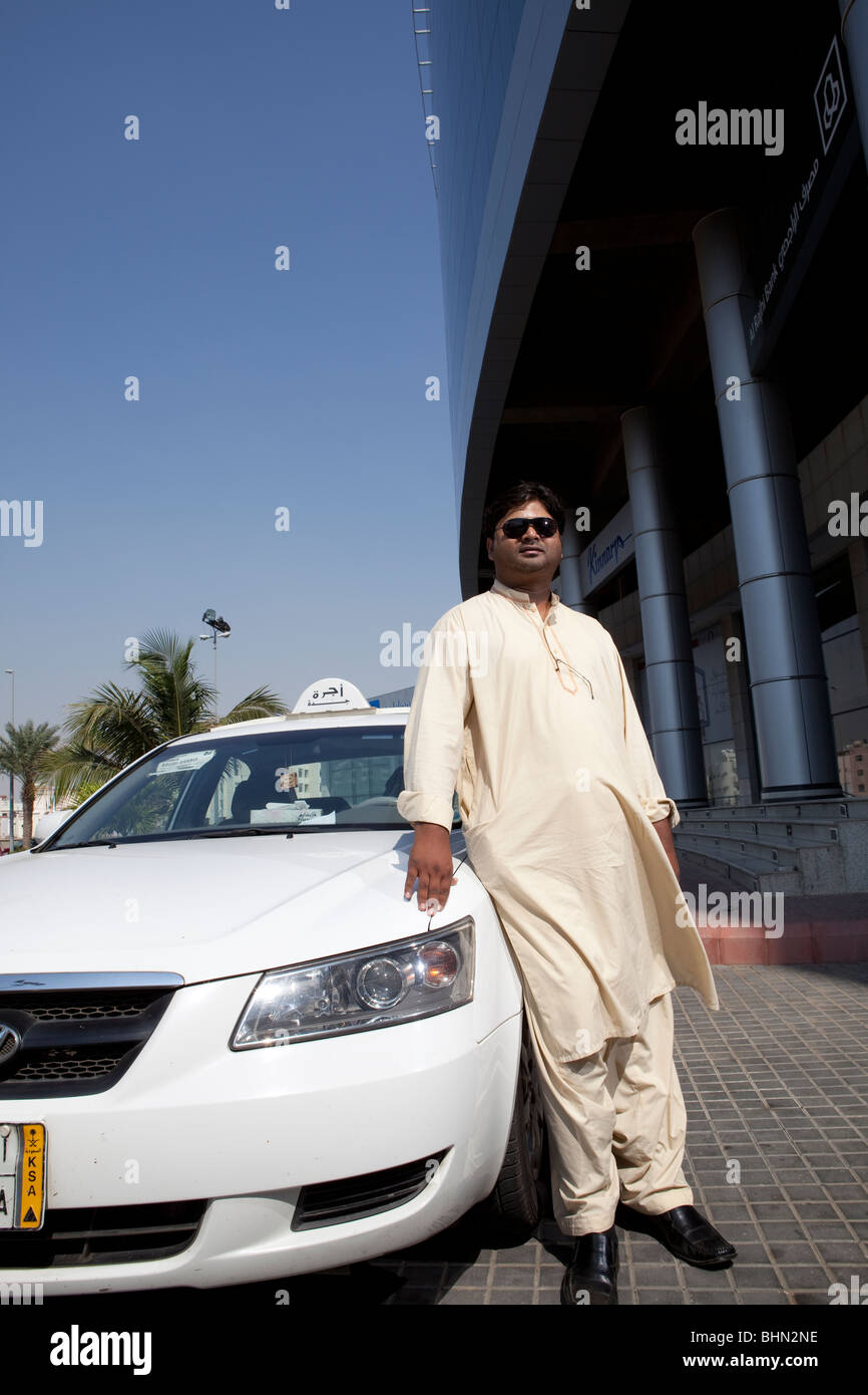 Taxi driver Jeddah Saudi Arabia Arabic car cab Stock Photo Alamy
