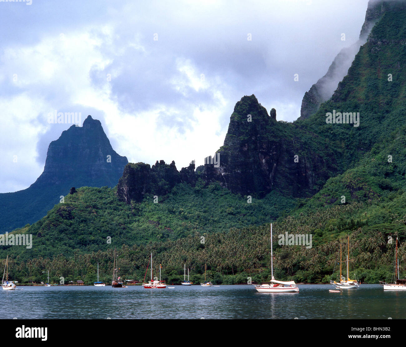 Captain Cook's Bay, Moorea, French Polynesia, Tahiti Stock Photo