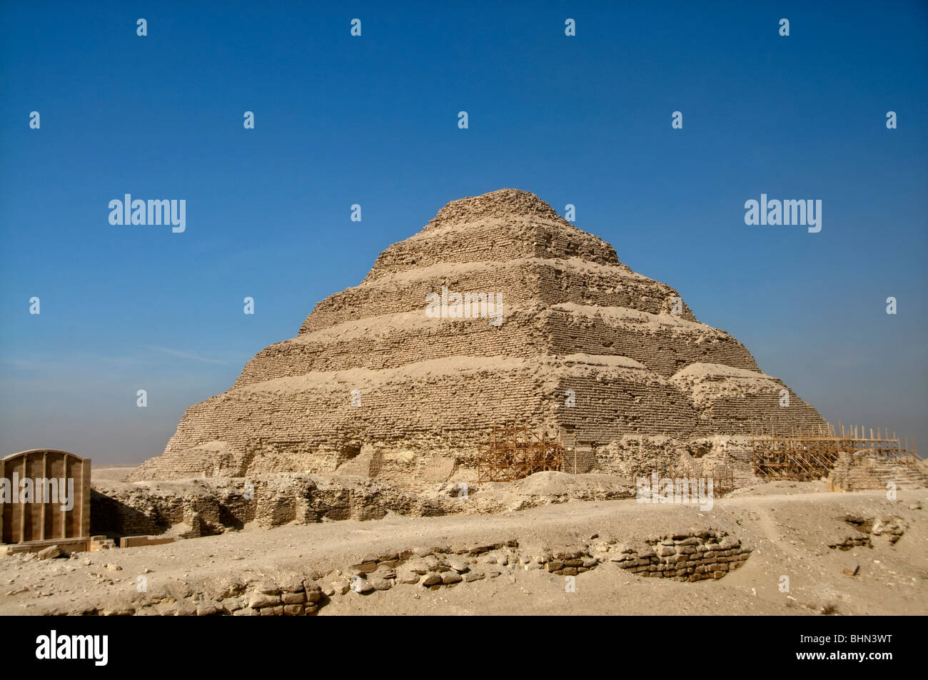 The Step Pyramid of Zoser in Saqqara , Egypt Stock Photo
