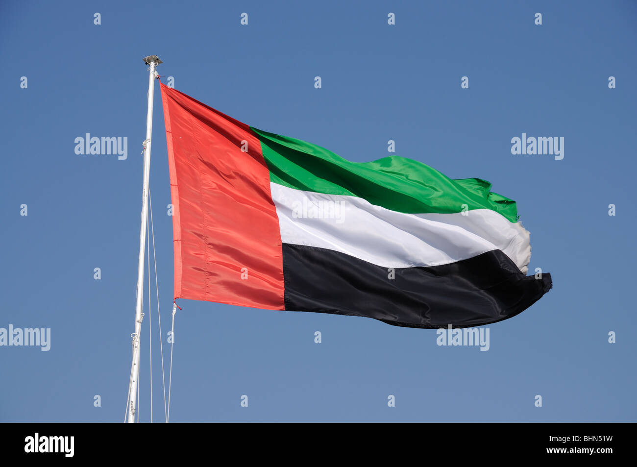 Flag of the United Arab Emirates Stock Photo