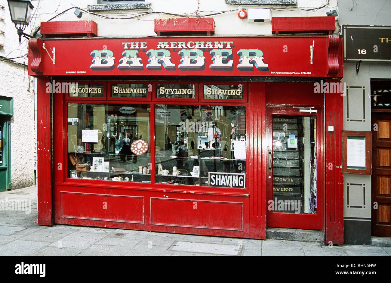 Bernard Breslin’s Merchant Barber hairdresser's shop in Temple Bar area