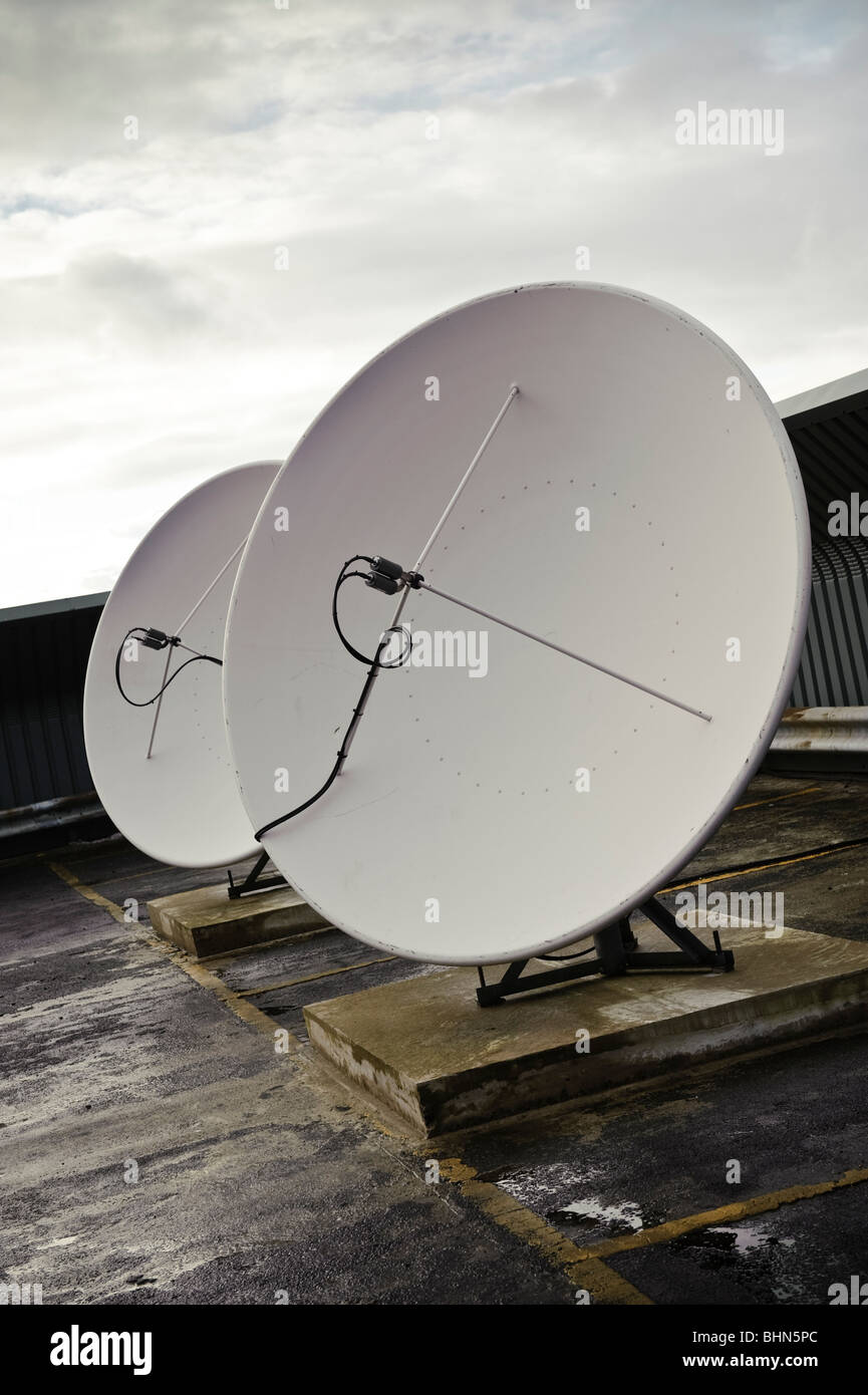 microwave satellite dish for receiving outside broadcast television