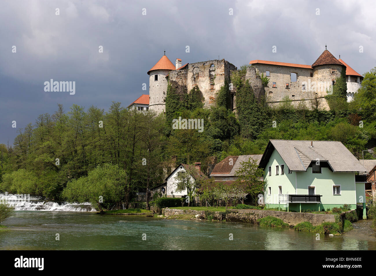 Zuzemberk,castle,13th-15th century,Krka River Valley,Slovenia Stock Photo