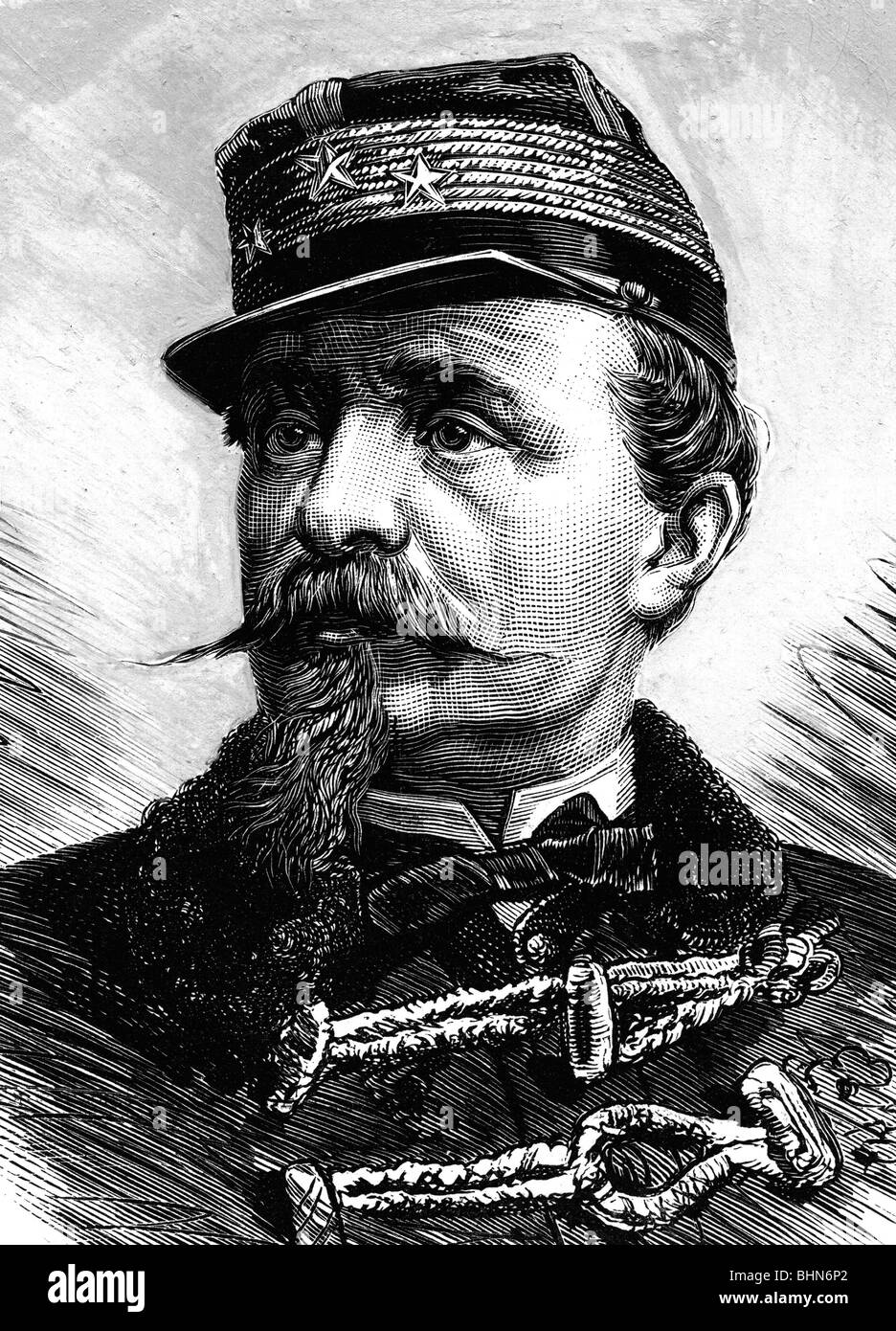 Chanzy, Antoine, 18.3.1823 - 4.1.1883, French general, portrait, wood engraving, 19th century, , Stock Photo