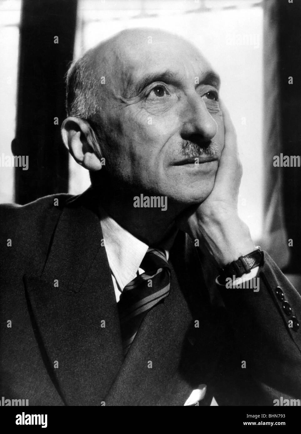 Mauriac, Francois, 11.10.1885 - 1.9.1970, French author / writer, portrait, 1955, Stock Photo