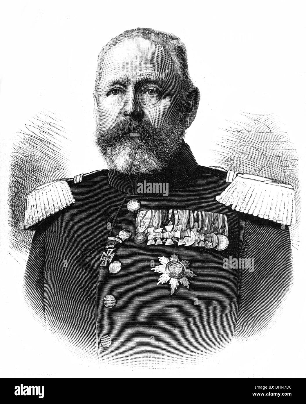 Peter II, 7.8.1827 - 13.6.1900, Grand Duke of Oldenburg, portrait, wood engraving, second half of the 19th century, Stock Photo