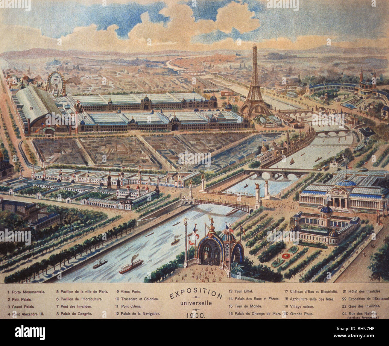 exhibitions, world exposition, Paris 1900, Stock Photo