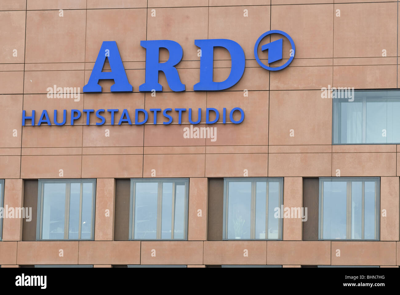 television, telestation, ARD headquarter Berlin, storefront, , Additional-Rights-Clearance-Info-Not-Available Stock Photo
