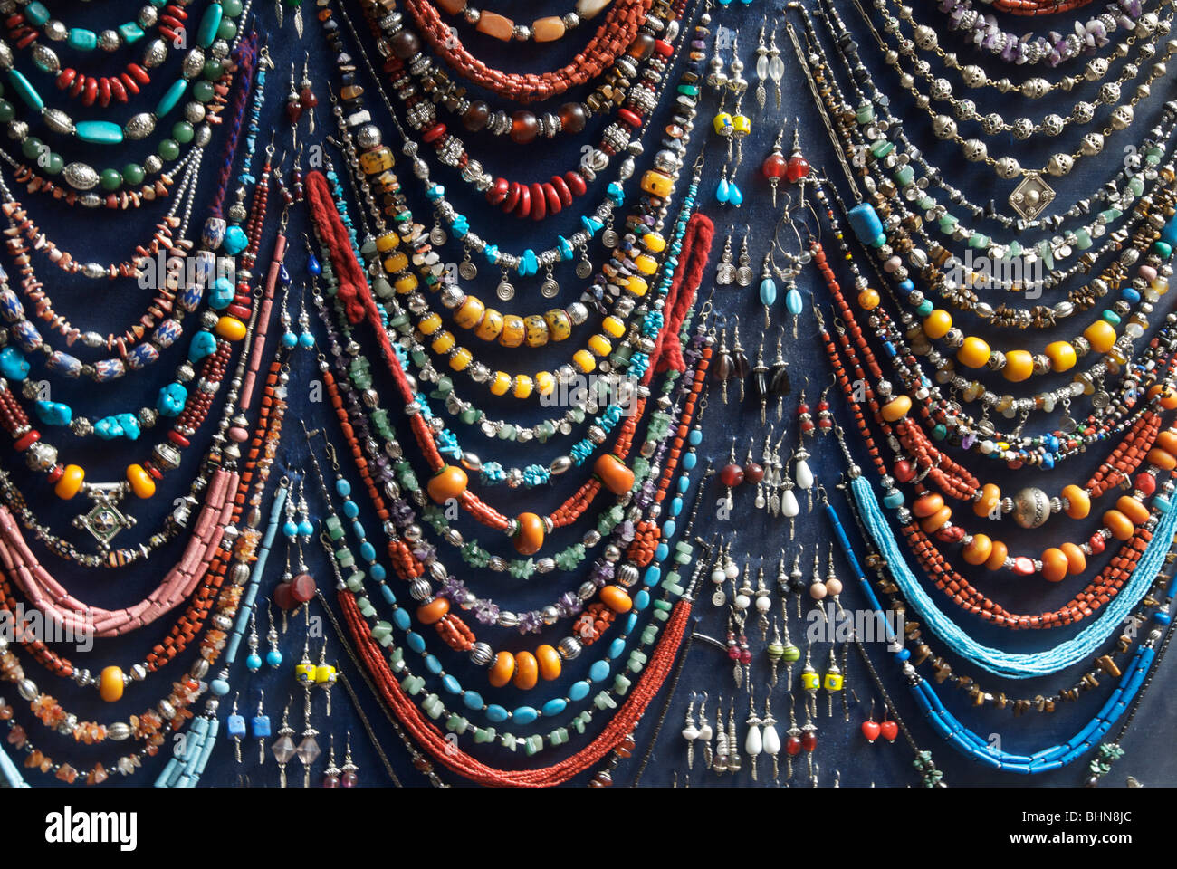 Necklaces for sale, Marrakech Stock Photo - Alamy