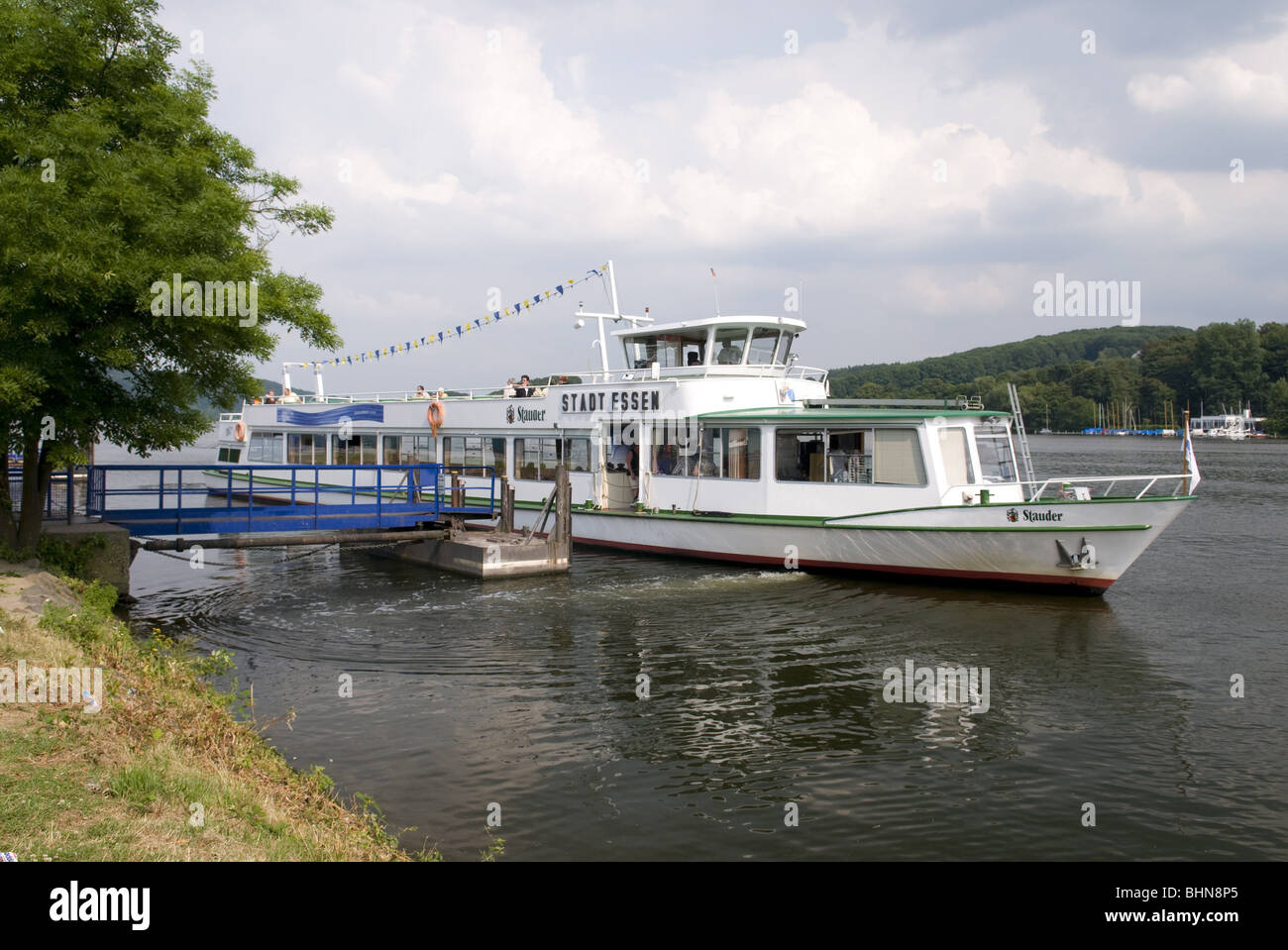geography / travel, Germany, North Rhine-Westphalia, Essen-Werden, Baldeneysee, tourist boat, Additional-Rights-Clearance-Info-Not-Available Stock Photo