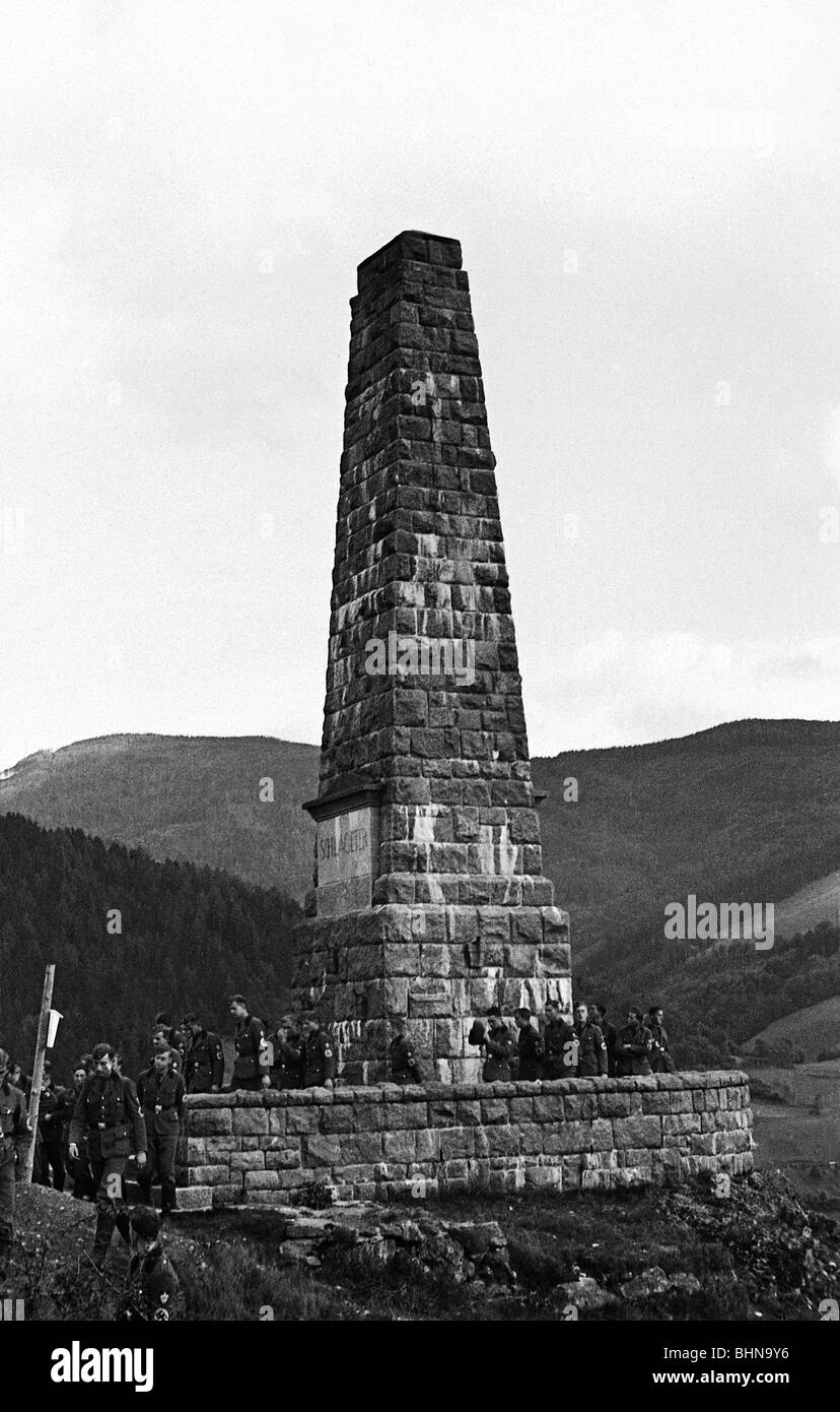 Schlageter, Albert Leo, 12.8.1894 - 26.5.1923, German officer, monument in his birthplace Schoenau, Black Forest, Germany, 1938, Stock Photo