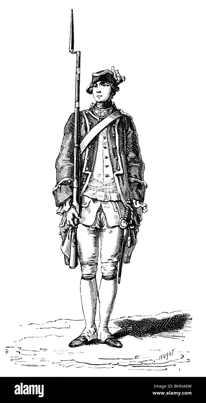 military, France, infantry, exercise, method of carrying a rifle ...