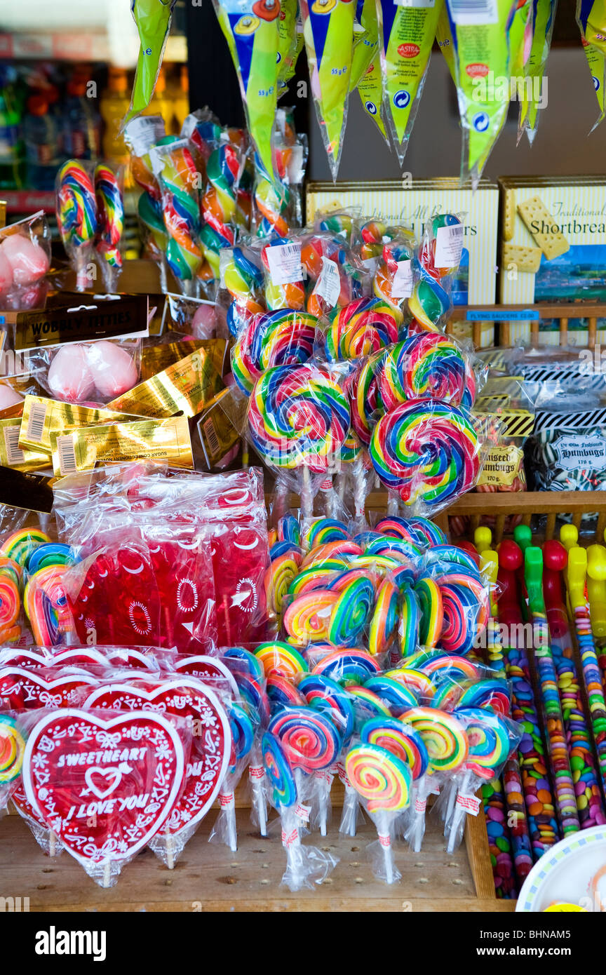 Brightly coloured sugar candy in shop Stock Photo - Alamy