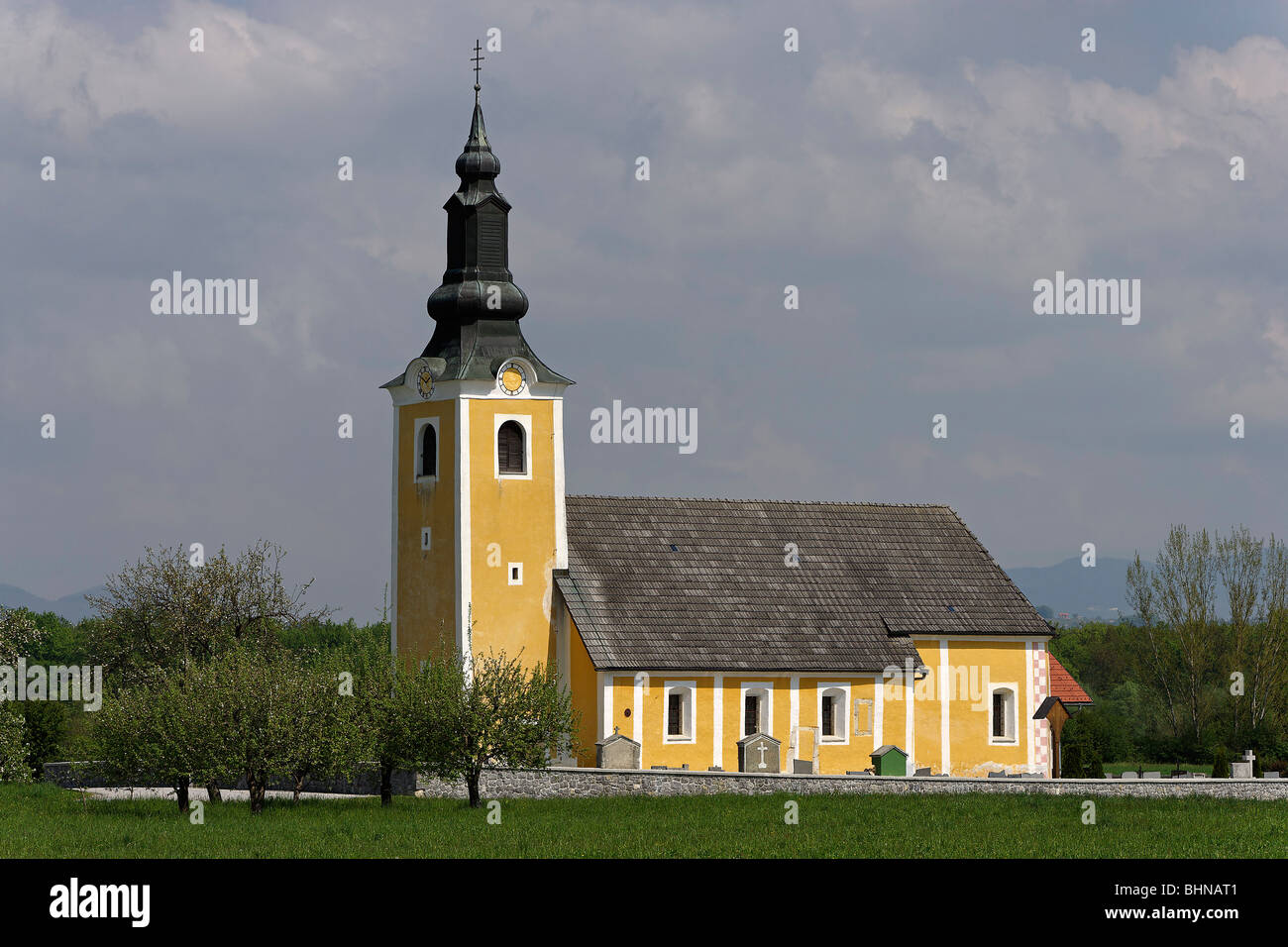 Dobrava pri Skocjanu,Church,Slovenia Stock Photo